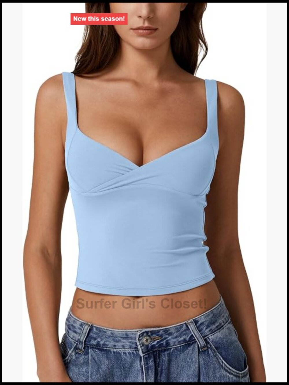 Women's V Neck Tank Top Double Lined Adjustable Strap Camisole Silk